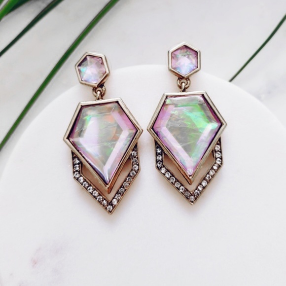Multicolor Iridescent CZ Crystal Fashion Earrings - Picture 5 of 8